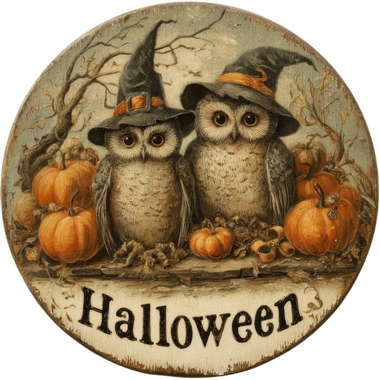Halloween Owl Ornament Fabric Panel 15