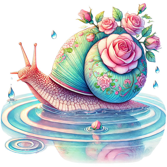 coral pink, dusty rose, turquoise, teal, purple, magenta, chartreuse, watercolor, floral, roses, snail, nature, whimsical, fantasy, magical, botanical, garden, dreamy, pastel, rainbow gradient, ombre, iridescent, spring, summer, artistic, illustration, textile art, decorative panel, wall hanging, nursey decor