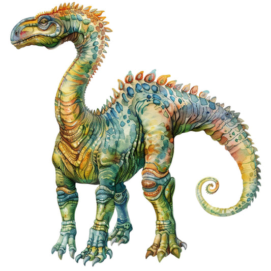Watercolor Dinosaurs Fabric Panel 13