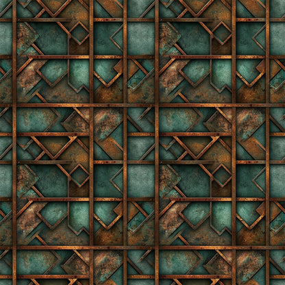 Rusted Iron Metal Textures Pattern 7 Quilting Cotton Fabric