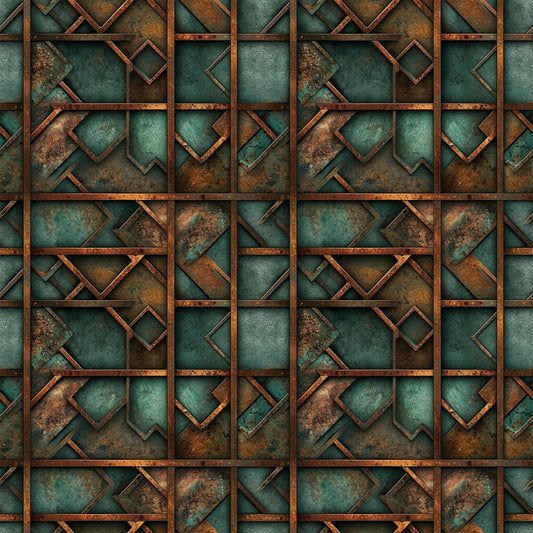 Rusted Iron Metal Textures Pattern 7 Quilting Cotton Fabric