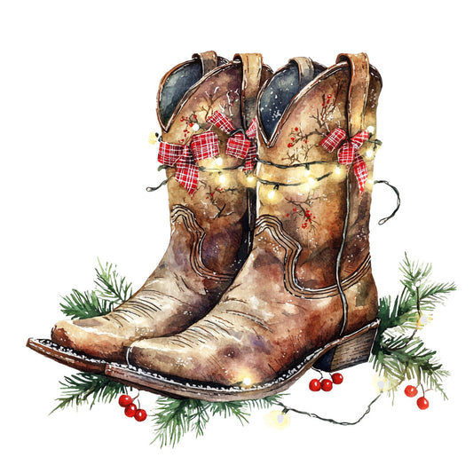 Cowboy Christmas Fabric Panel 39
