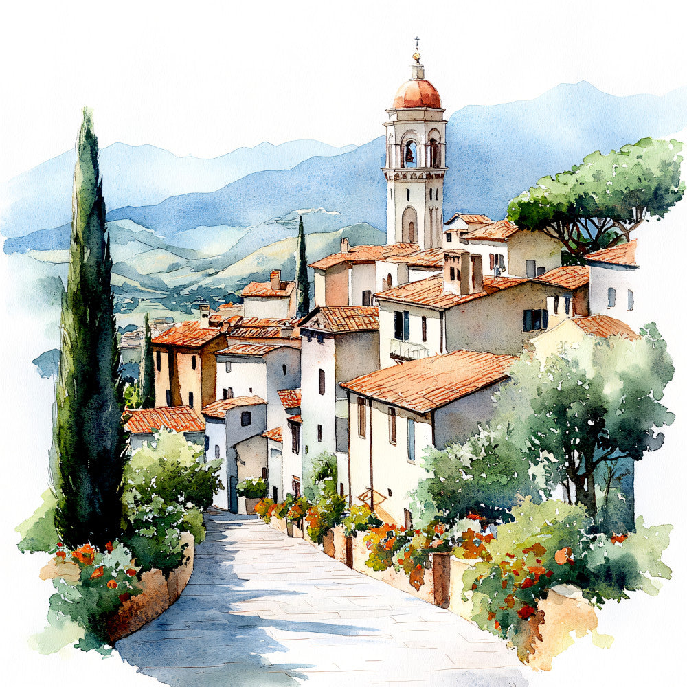 Italy Travel Art Fabric Panel 20