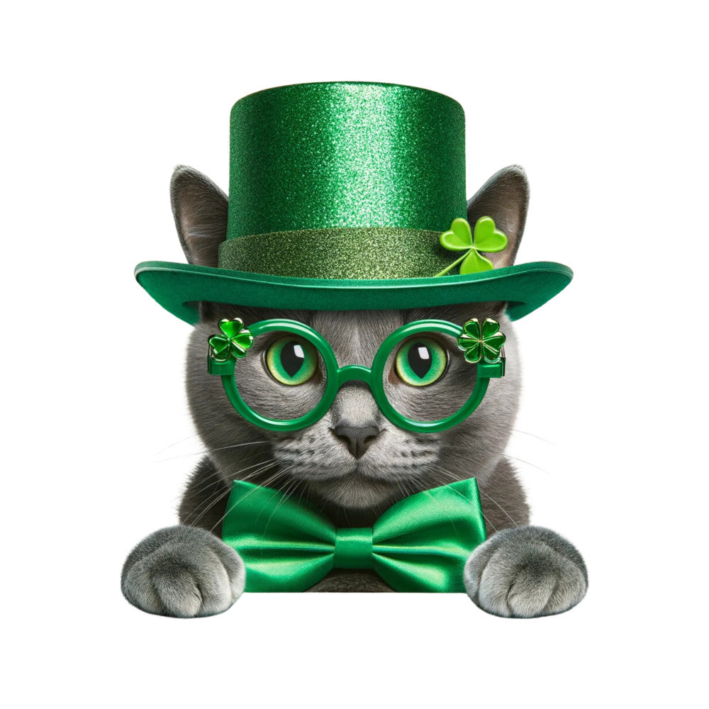 St Patricks Day Cat Fabric Panel 15