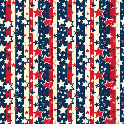 Liberty Stars Pattern 4 Minky Fabric