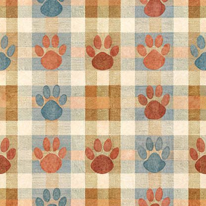 Puppy Prints Pattern 26 Minky Fabric