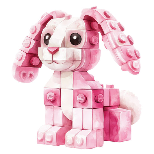 Building Bricks Animals Fabric Panel 22