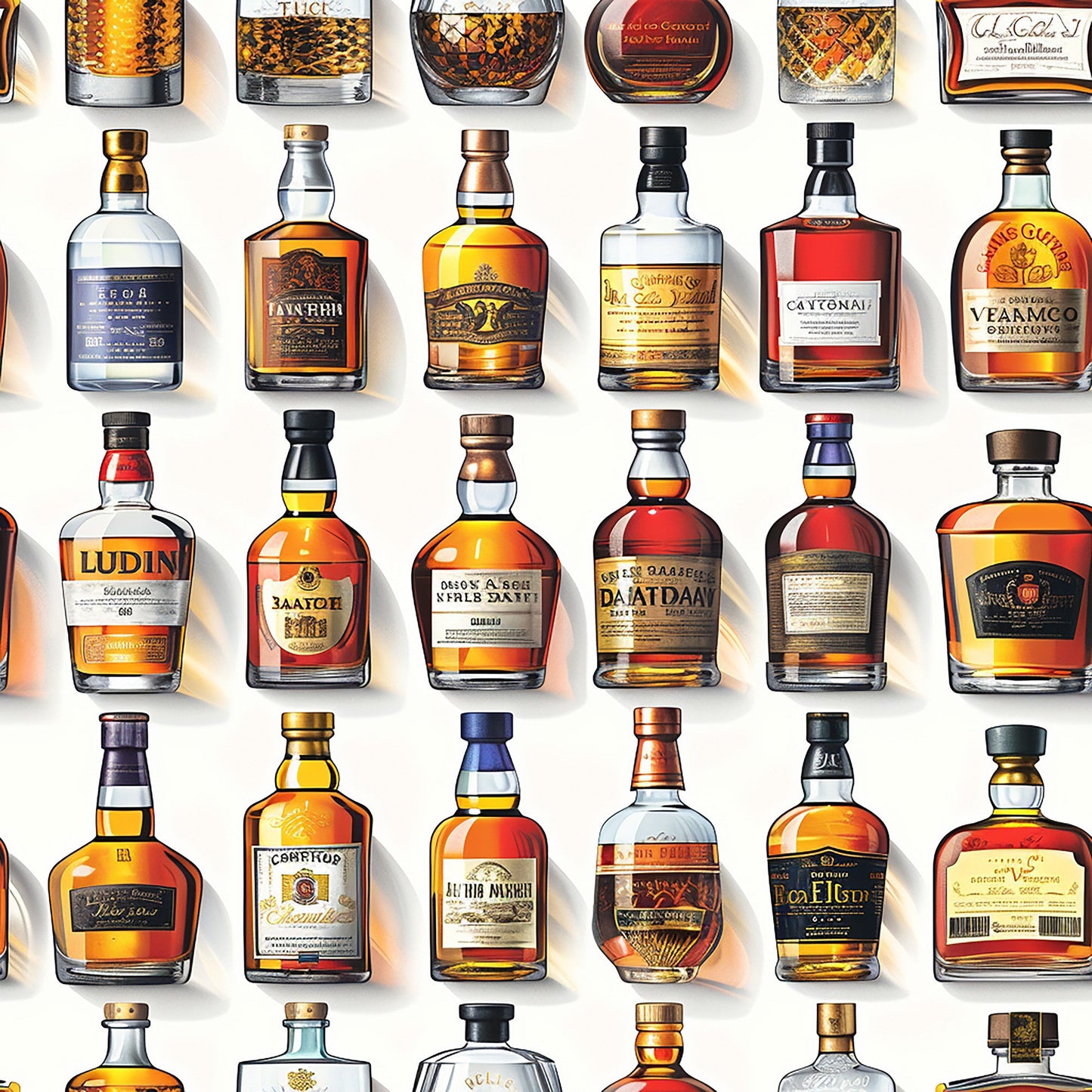 Scottish Whiskey Pattern 3 Quilting Cotton Fabric