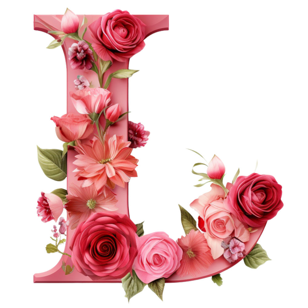 Rose Alphabet Fabric Panel 8