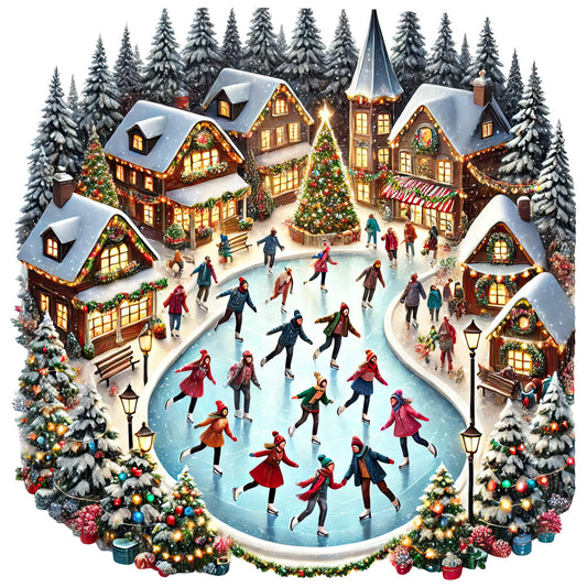 Christmas Villages Fabric Panel 84