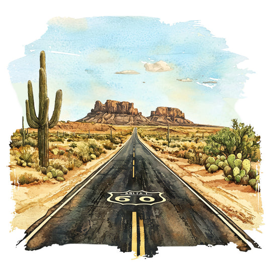 Route 66 Scene Fabric Panel 30