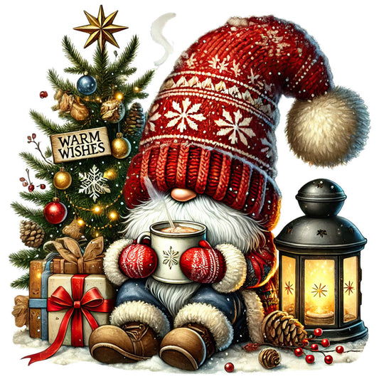 Cozy Christmas Gnomes Fabric Panel 18