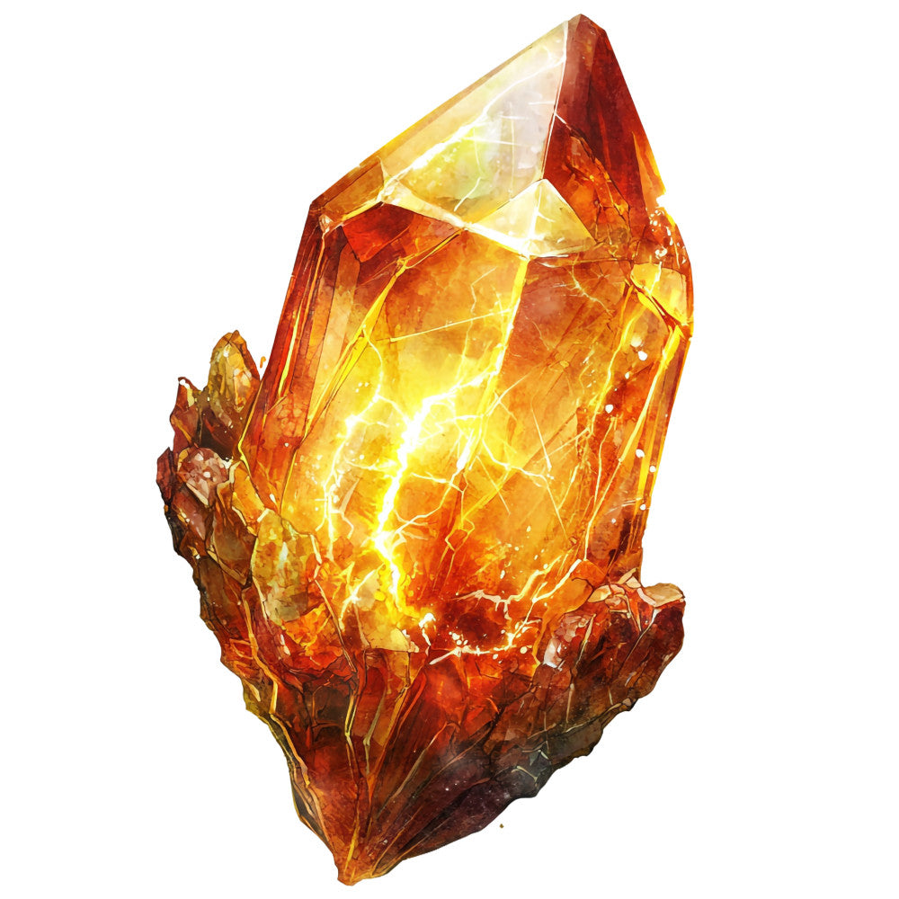 Fire Moon Crystals Fabric Panel 31