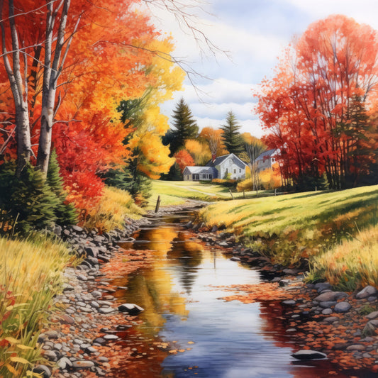 Autumn In Vermont Fabric Panel 7