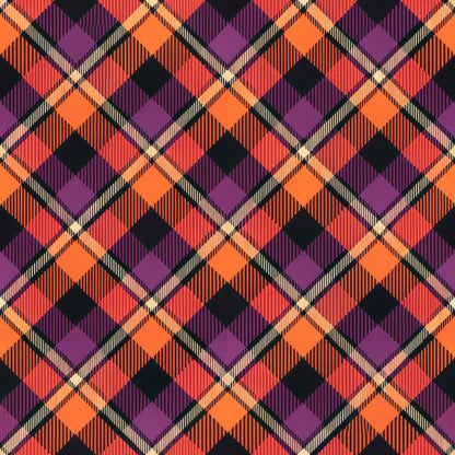 Pumpkin Patch Plaid Pattern 7 Minky Fabric
