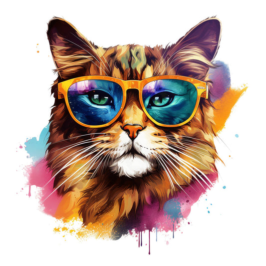 Cats with Sunglasses Fabric Panel 28