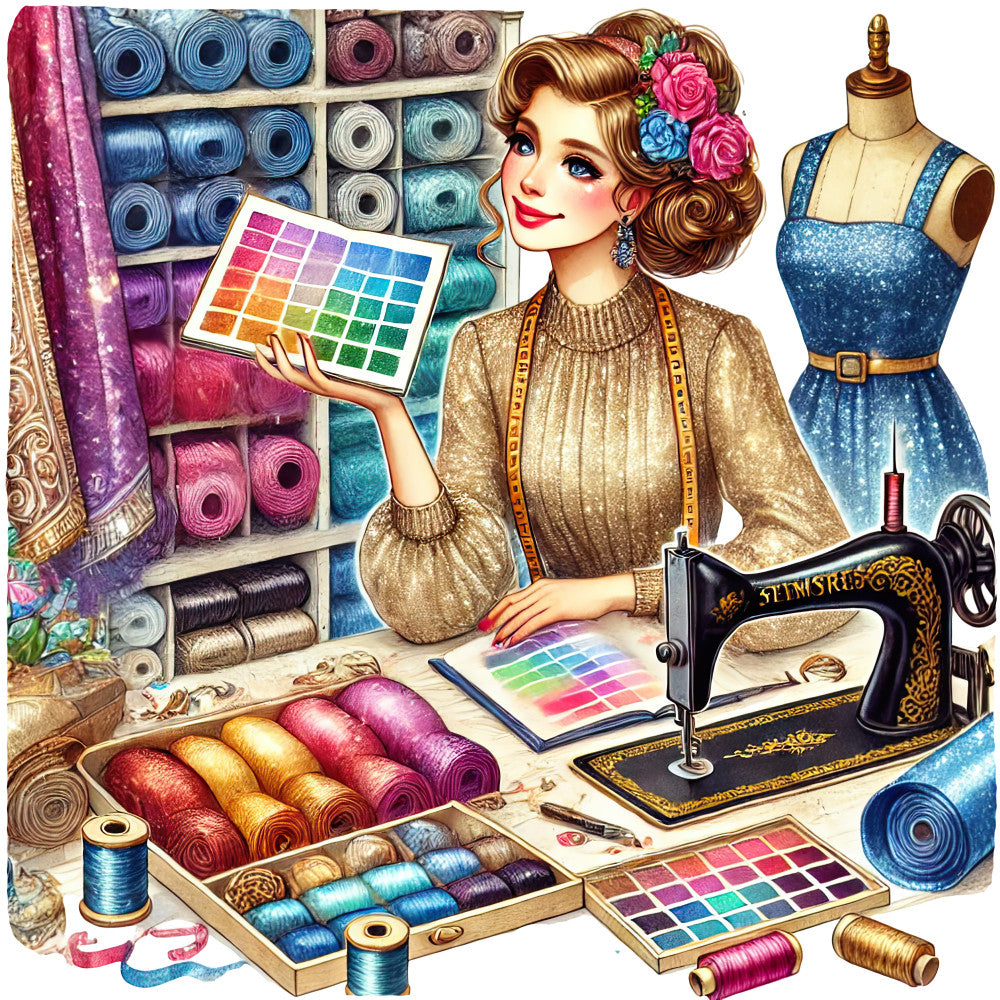 Sewing Scenes Fabric Panel 21