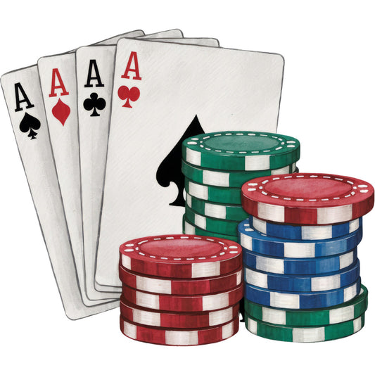 Watercolor Casino Fabric Panel 28