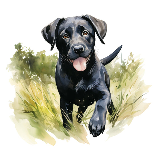 Watercolor Labrador Fabric Panel 35