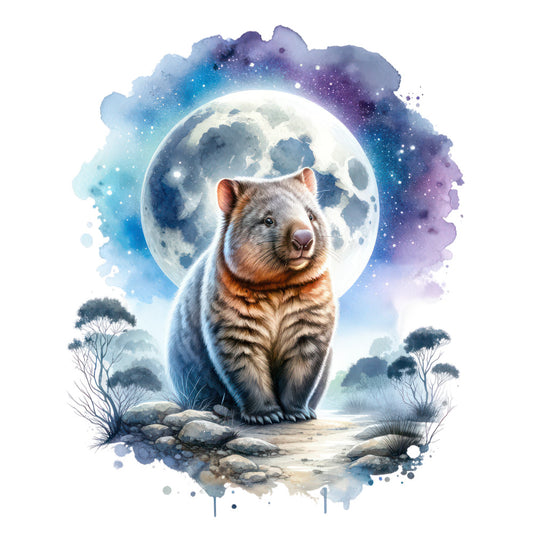Australian Wombats Fabric Panel 5