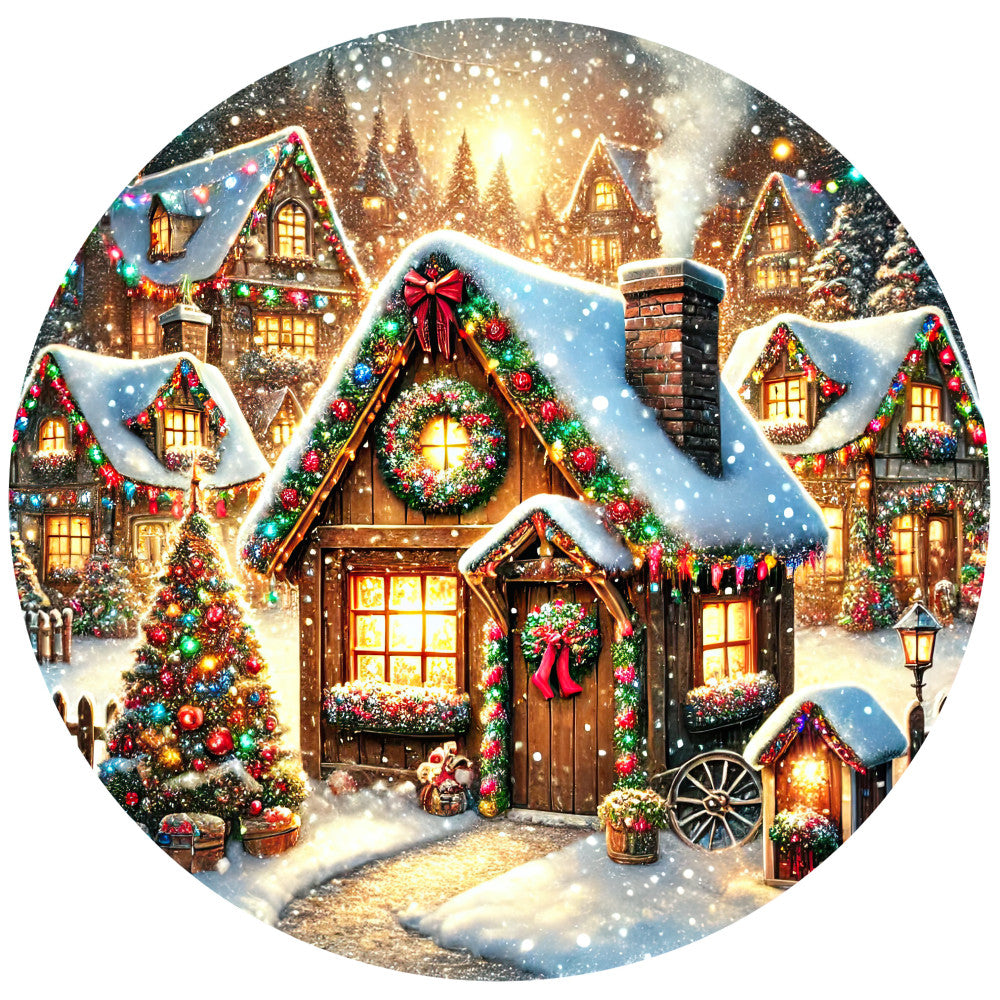 Christmas Villages Fabric Panel 51