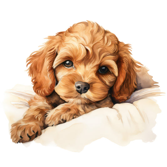 Cute Cavapoos Fabric Panel 58