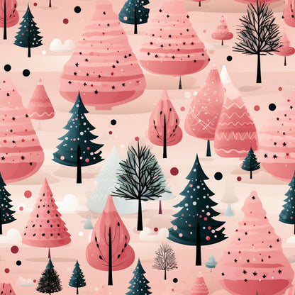 Peppermint Pines Pattern 11 Minky Fabric