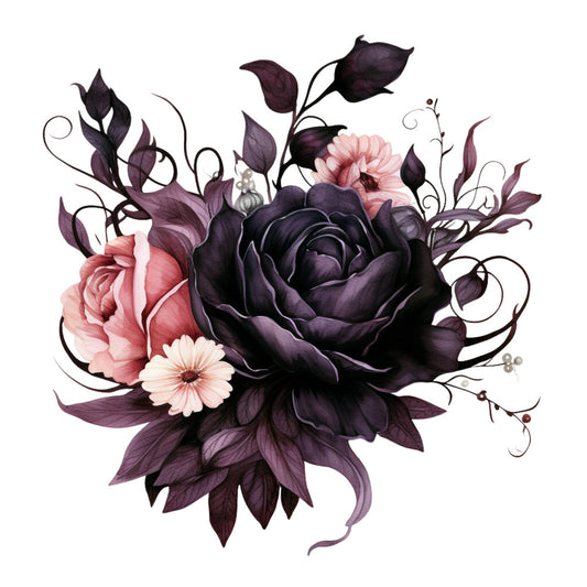 Gothic Floral Fabric Panel 6