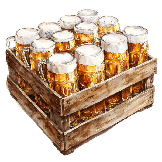 Watercolor Oktoberfest Fabric Panel 23