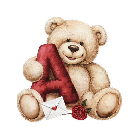 Valentines Day Alphabet Fabric Panel 6