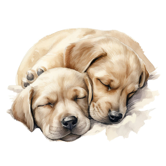 Watercolor Labrador Fabric Panel 3