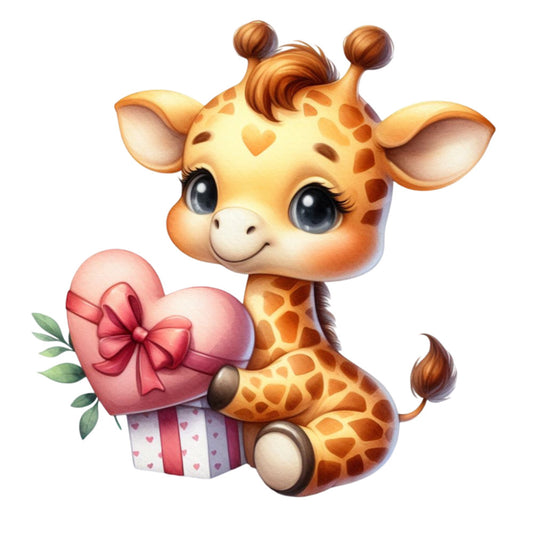 Cute Baby Giraffe Fabric Panel 22
