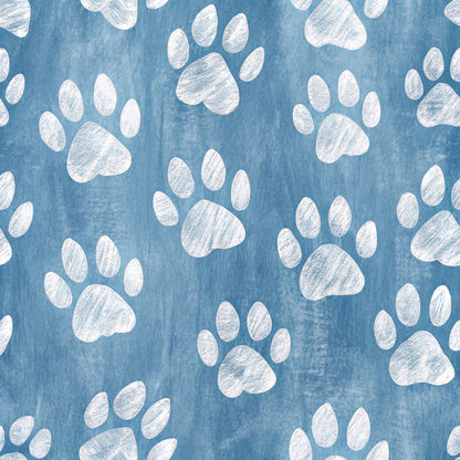 Puppy Prints Pattern 13 Minky Fabric