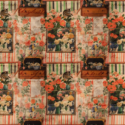 Postmarked Parlor Pattern 8 Minky Fabric