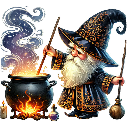 Wizard Gnomes Fabric Panel 23