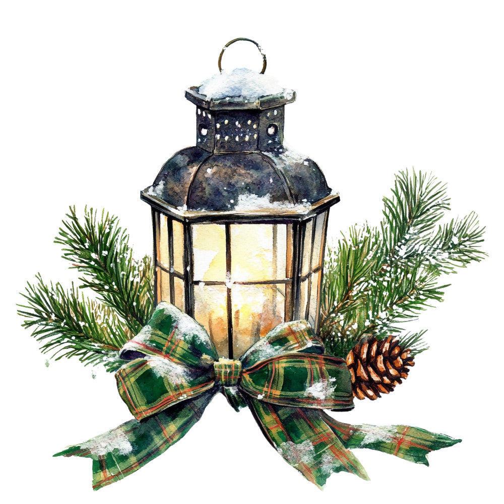 Green Christmas Fabric Panel 17