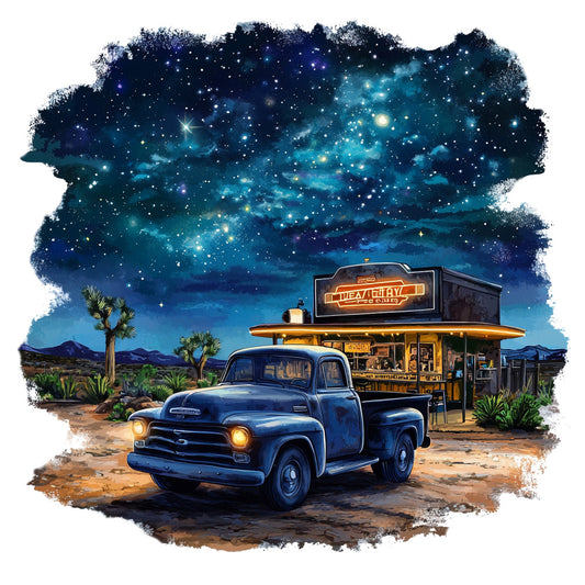 Route 66 Scene Fabric Panel 21