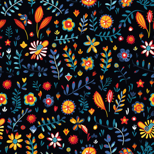 Mexican Floral Fiesta Pattern 8 Quilting Cotton Fabric