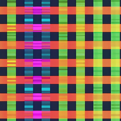 Electric Plaid Pattern 1 Minky Fabric