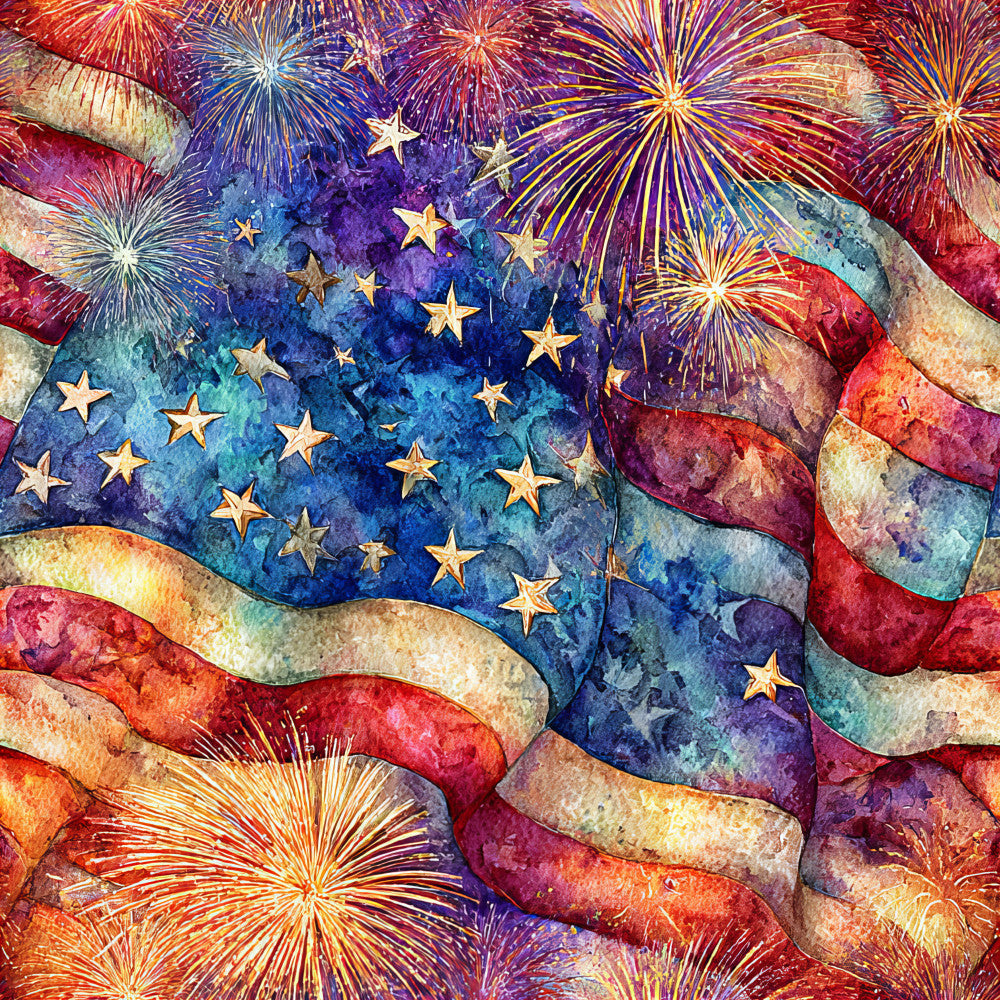 Star-Spangled Skies Pattern 2 Minky Fabric