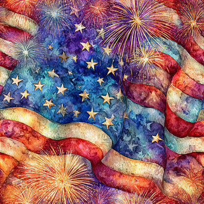 Star-Spangled Skies Pattern 2 Minky Fabric