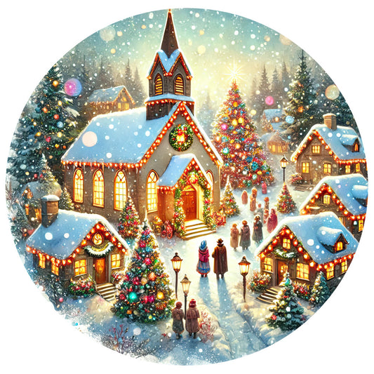 Christmas Villages Fabric Panel 44