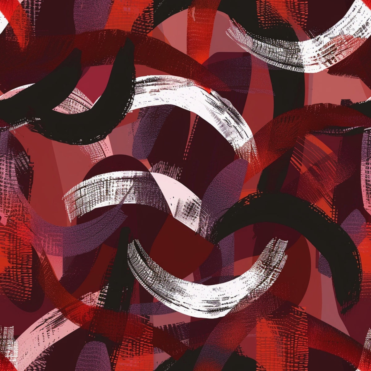Burgundy  Abstract Pattern 10 Minky Fabric