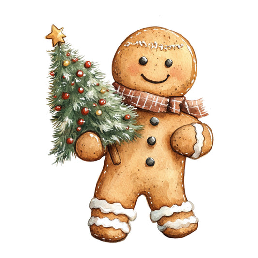 Christmas Gingerbread Man Fabric Panel 27