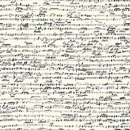 Handwritten Music Pattern 9 Quilting Cotton Fabric