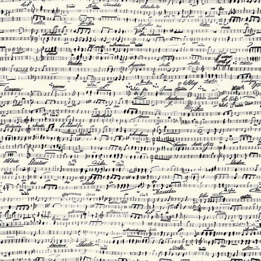 Handwritten Music Pattern 9 Quilting Cotton Fabric