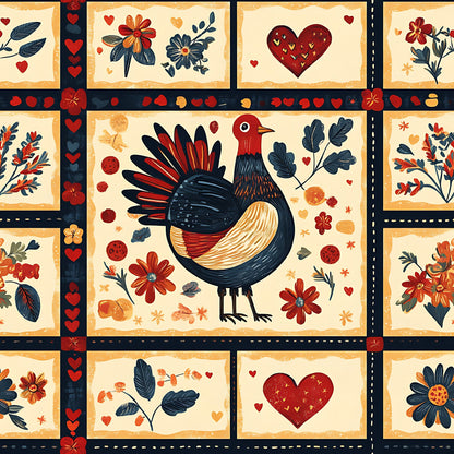 Folk Harvest Pattern 8 Minky Fabric