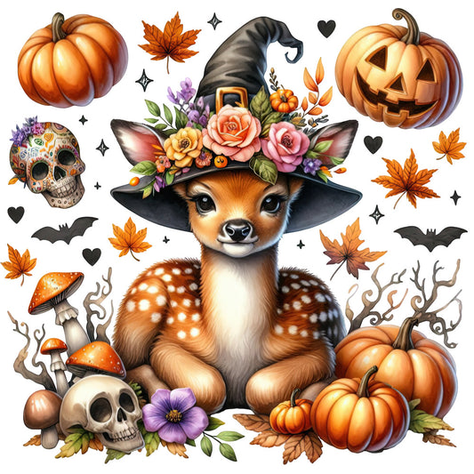 Halloween Wonder Animals Fabric Panel 98