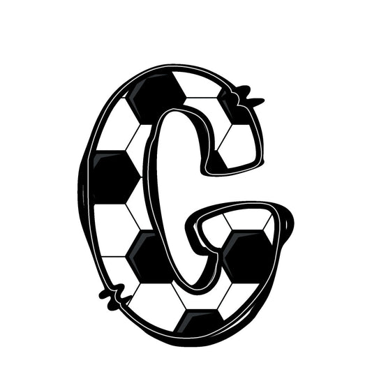 soccer, football, sports, black and white, monochrome, geometric, ball pattern, athletic, team sports, youth, children, boys, sports themed, modern, casual, playful, whimsical, active wear, recreation, game day, sports fan, letter c, alphabet, numbers, sporty style, casual style, fun pattern