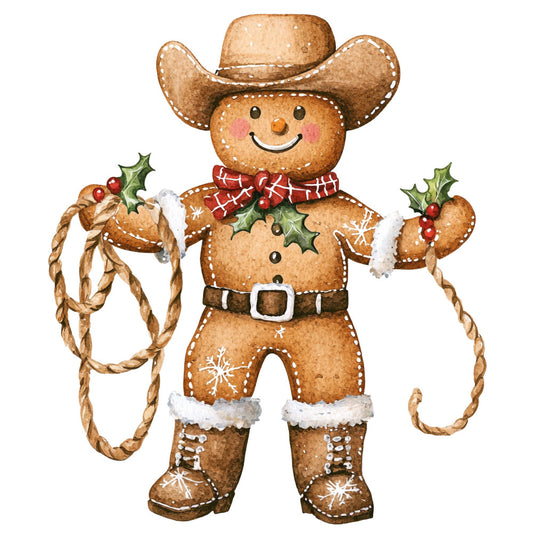 Cowboy Christmas Fabric Panel 18
